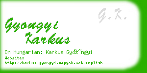 gyongyi karkus business card